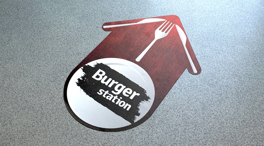 Nálepka na podlahu (vinylová drsná)